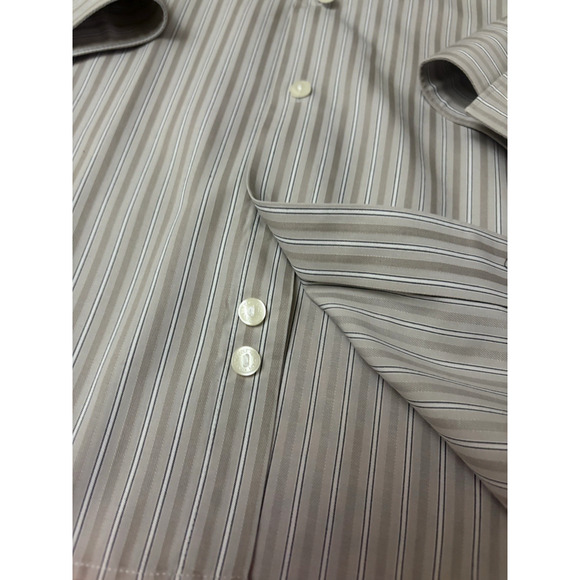 Kenneth Cole Reaction Shirt Beige/Tan Men XXL18 34-35 Wrinkle Free 100%Cotton - Picture 5 of 12